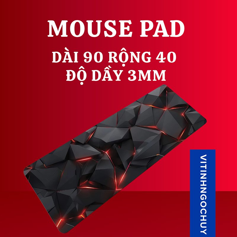 Lót Chuột 90x40 Cm Màu Đen Đỏ