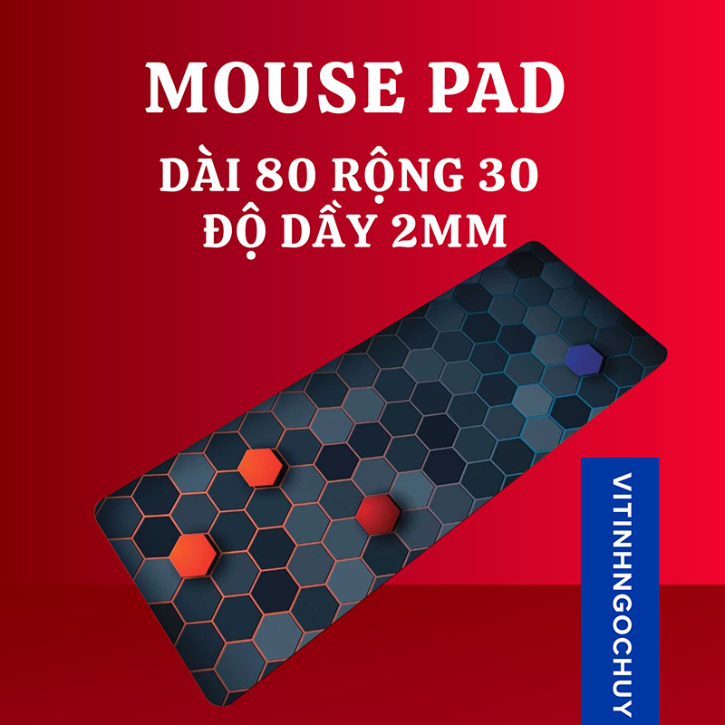 Lót Chuột 80x30 Cm Màu Đen Đỏ
